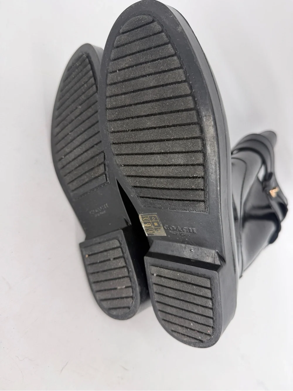 Coach Talia Black Rubber Boots Women’s Size 7